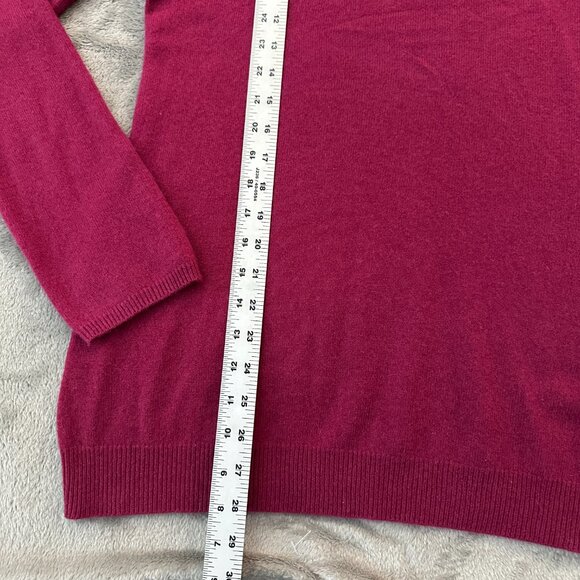 BCBG MaxAzria 100% Cashmere Turtleneck Sweater Tunic Women's LARGE Red - Picture 4 of 6